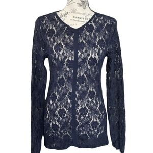 Calvin Klein Lace Long Sleeve Top
